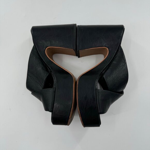 Dolce Vita Wonder Black Leather Platform Heeled Sandals Size 7.5 - Picture 7 of 11